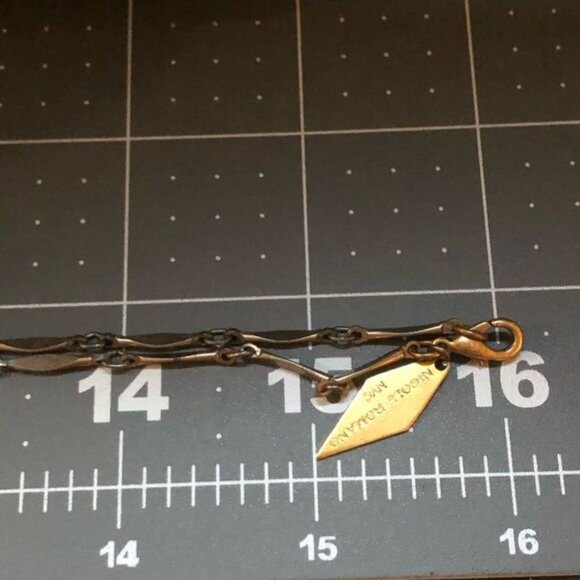 Seashell Charm Statement Necklace Silver and Gold Nicole Romano - Picture 4 of 6